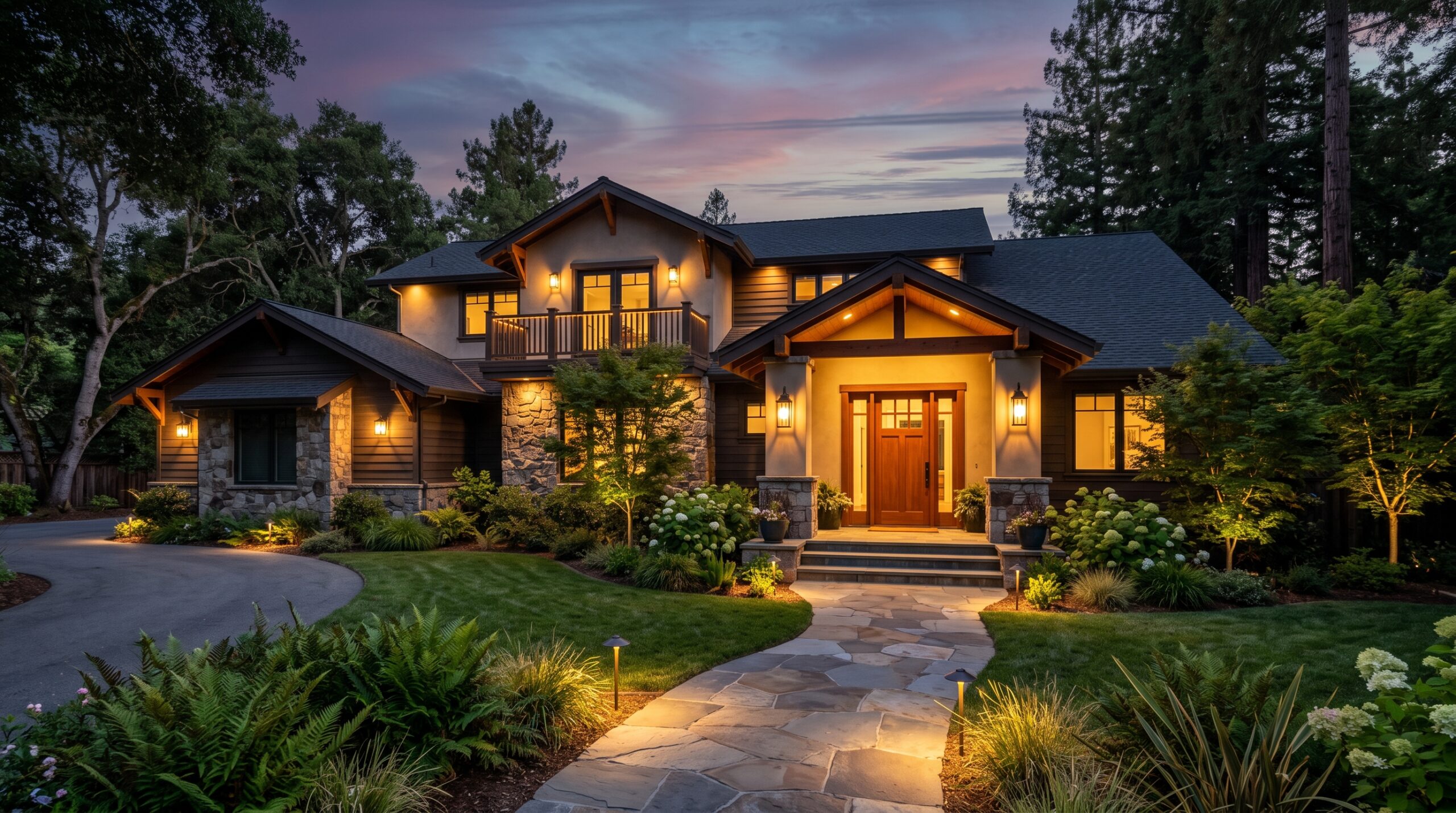 Illuminated Residential Outdoor Lighting
